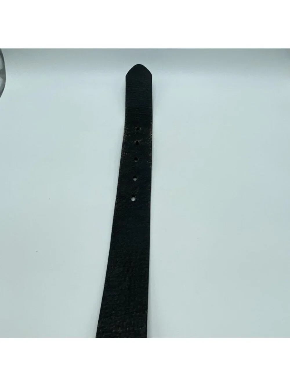Banana Republic Black Cow Leather Belt Men's M Brass Buckle 39